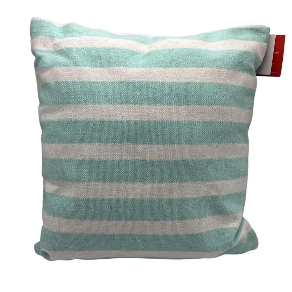 Jonathan Adler Happy Chic Decorative Throw Pillow Teal/White/Tan 20